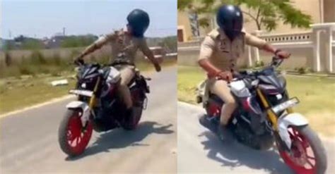 Uttar Pradesh Cop suspended after his video of stunts in police uniform ...