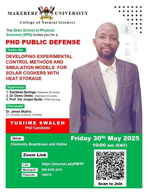 PhD Defense , Makerere University, Kampala, 30 May 2025 | AllEvents