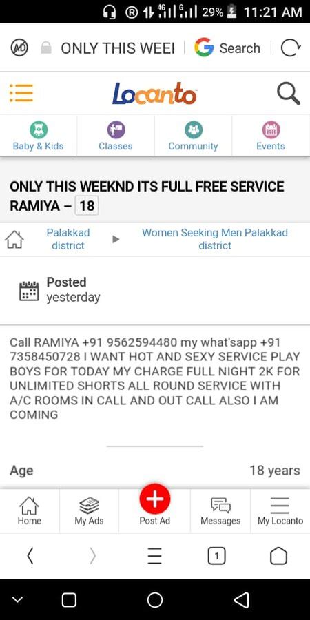 [Resolved] Locanto — please delete ads which contains my mobile number ...