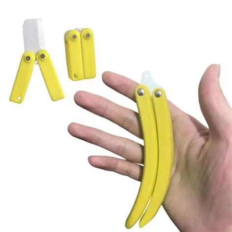 Amazon.com: RMISODO Banana Butterfly Fidget Knife Toy, Colorful and ...