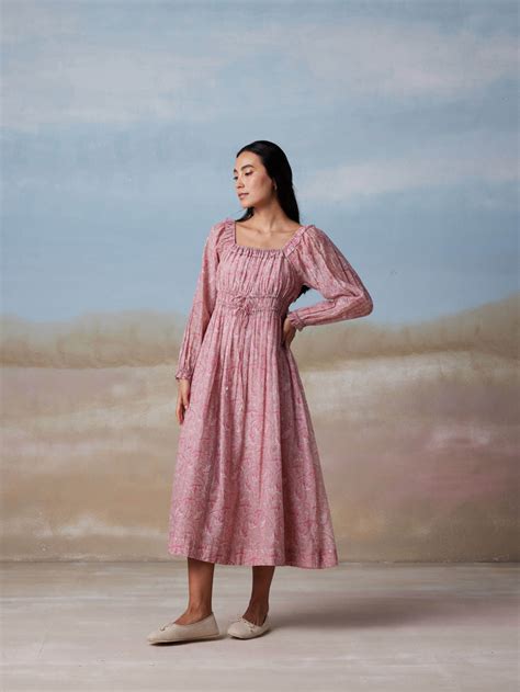 Calla Lily Shirred Midi Dress: Shop Elegant Summer Dresses