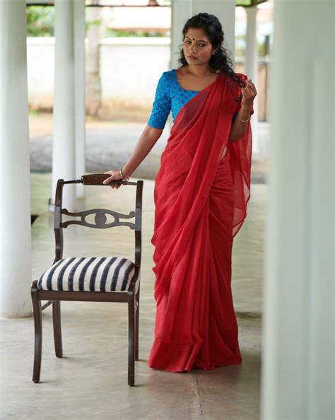 Chuvappu Kota Saree– The Kaithari Project