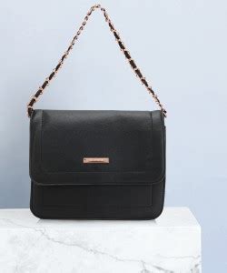 Caprese Black Sling Bag Tess Satchel Medium Black BLACK - Price in ...