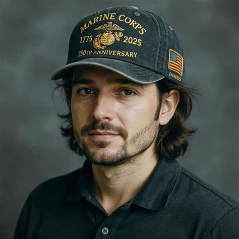Buy U.S Marine Corps 250th Anniversary Hat, Custom Memorabilia Military ...