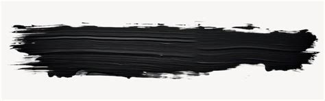 Black flat paint brush stroke illustration silhouette abstract vector ...