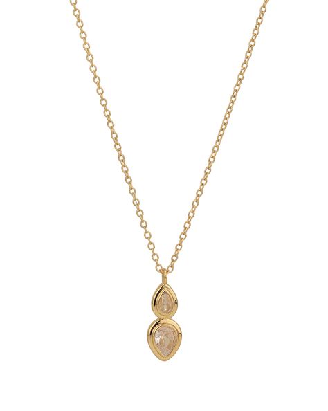 Gold Plated CZ Pendant with chain for women – Carlton London Online