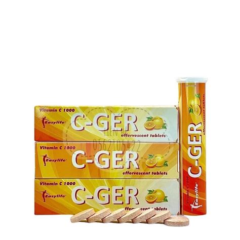 Ống 20 viên sủi C-Ger bổ sung vitamin C 1000mg nhập khẩu Đức tăng đề ...