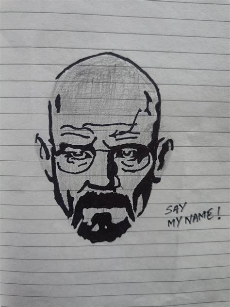 sketch of Walter Hartwell white | Walter white drawing, Walter white ...