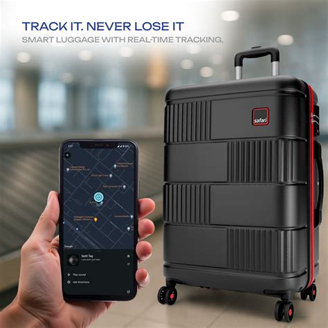 Buy Safari Trackr Hard Luggage Black Online