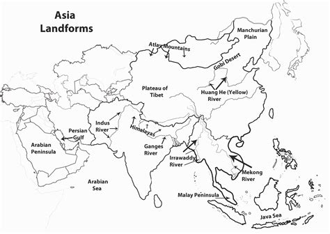 Printable Asia Map - Printable Word Searches