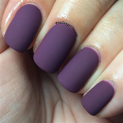 Some simple matte fall nails | Purple nail polish, Matte purple nails ...