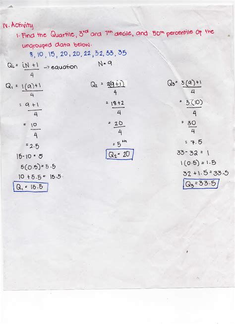 SOLUTION: Quartile decile percentile - Studypool - Worksheets Library