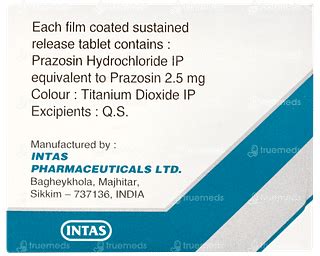 Prazopill 25 Mg Tablet Xl 30 - Uses, Side Effects, Dosage, Price | Truemeds