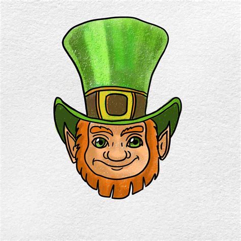 How To Draw Cartoon Leprechaun
