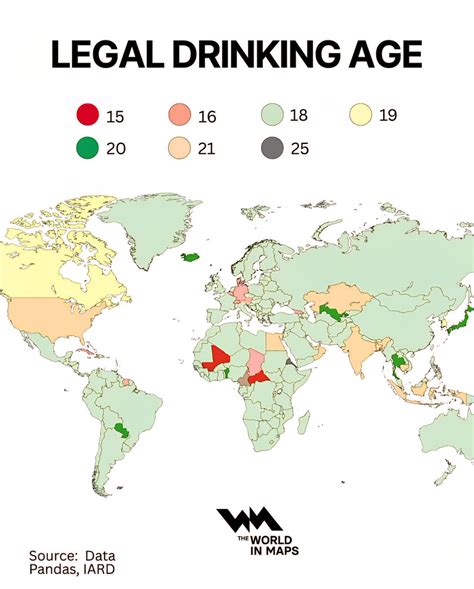 Top Countries by Legal Drinking Age in the World