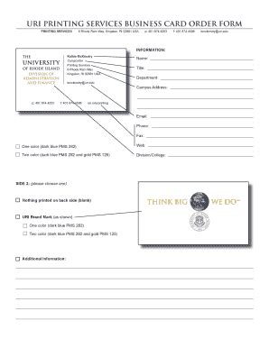 18 Printable Business Card Template Forms - Fillable Samples in PDF ...