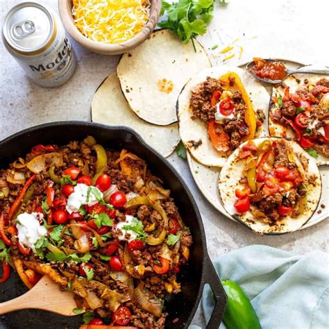 Ground Beef Fajitas - Sailor Bailey