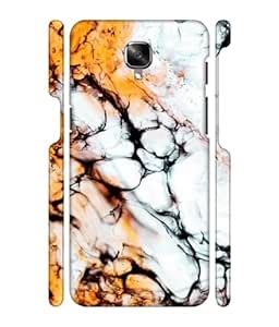TRUEMAGNET Premium ''Marble'' -(White-Orange) Printed Hard Mobile Back ...