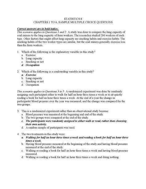 Sample Statistics Questions 的图像结果