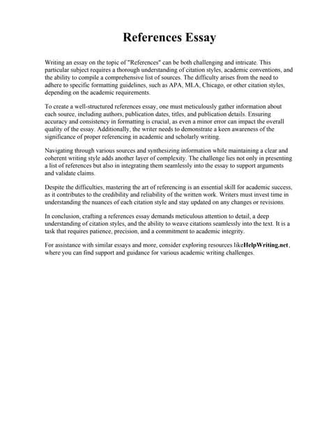 Image result for Essay Reference List Example