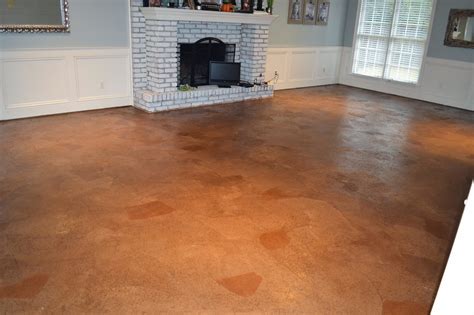 Brown paper bag floor over concrete subfloor