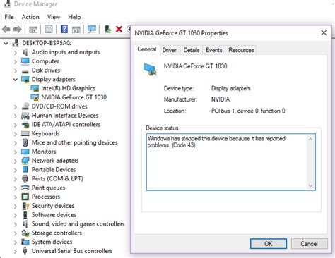 Image result for Windows Code 43 GPU