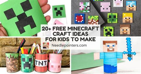 20+ Cool Minecraft Crafts Ideas for Kids to Make | Needlepointers.com
