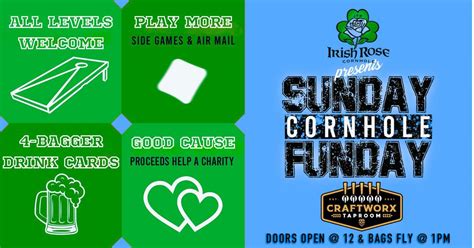 Sunday Funday Cornhole @ CraftWorx Taproom, 5615 Wellington Road, 101 ...