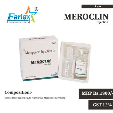 MEROCLIN INJECTION Farlex Pharmaceuticals Private Limited