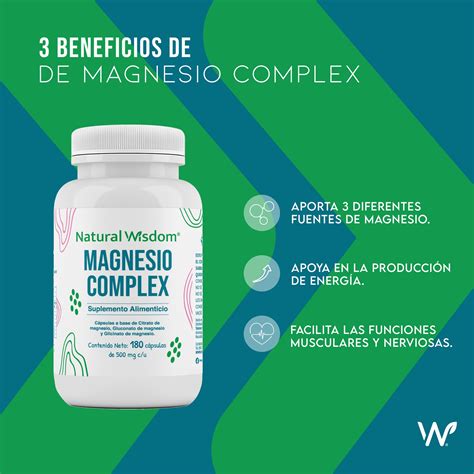Magnesio Complex 180 Cápsulas – Natural Wisdom®