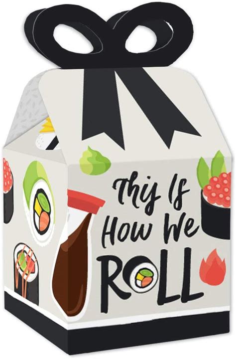 Buy Big Dot of Happiness Let’s Roll - Sushi - Square Favor Gift Boxes ...