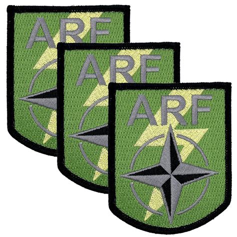 Nato Allied Reaction Forces ARF Hook & Loop TRF Badge