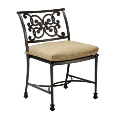 Amalfi Dining Side Chair with Cast Aluminum & Basket Weave Design