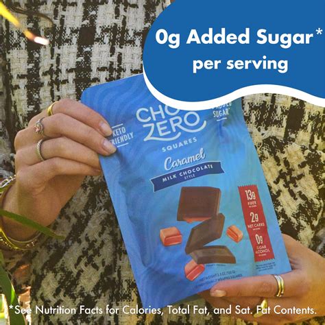 Buy ChocZero Sugar Free Milk Chocolate Squares with Zero Sugar Caramel ...