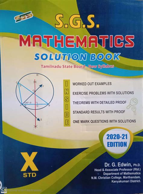 Routemybook - Buy 10th S.G.S Mathematics Solution Book [Based on New ...