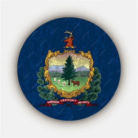Premium Vector | Vermont state flag vector illustration