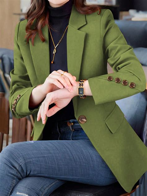 Rafferiza Women's Spring & Autumn Casual Solid Color Suit Jacket | Ropa ...