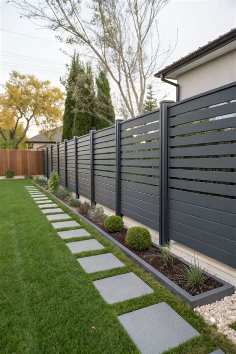 10+ Stylish Modern Horizontal Fence Ideas | Horizontal fence, Fence ...