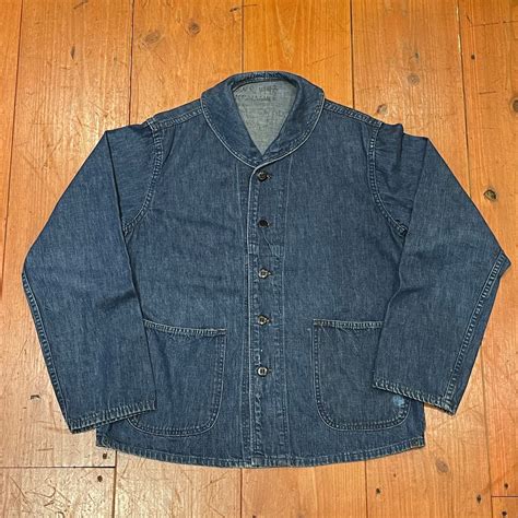 40’s ”US.NAVY Shawl Collar Denim Jacket” | Pigsty Harajuku