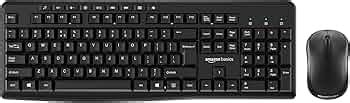 Amazon Basics Wireless Keyboard and Mouse Combo for Windows, 2.4 GHz ...