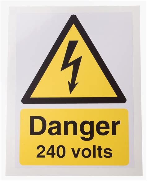 RS PRO | RS PRO Self-Adhesive Electrical Hazard Warning Sign (English ...