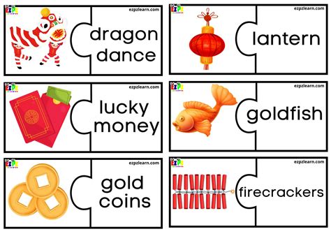 Puzzle Match Lunar(Chinese) New Year Free PDF Download - Ezpzlearn.com