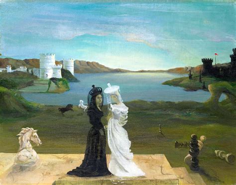 The Chess Queens - Muriel Streeter - Surrealist Painting - Canvas ...