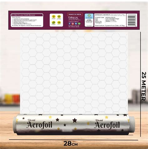 Ekvee Aerofoil Aluminium Foil Paper Roll (25m) | Air Lock Technology