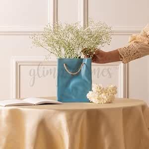 Buy Glimpse Homes Crinkled Paper Bag Vase | Ceramic Flower Vase ...