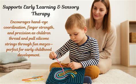 ZRINIX Sensory Activity Board for Kids | Montessori Fine Motor Toy with ...