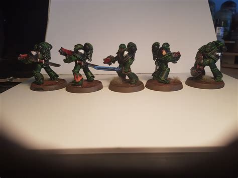 40k Salamanders in relic MkIV armour, 1st time weathering after a year ...