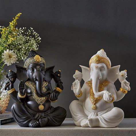 Buy Home Centre Dhyana Polyresin Sitting Ganesha Figurine Online at Low ...
