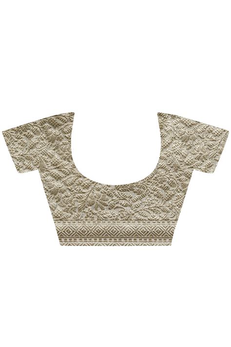 Golden Handwoven Banarasi Silk Zari Saree – Geroo Jaipur