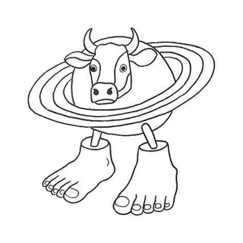 Desenhos de La Vaca Saturno Saturnita para Imprimir e Colorir